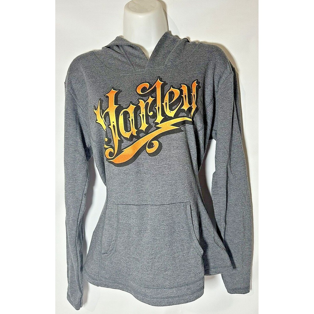 Harley Davidson Womens Size Medium Gray Lightweight Sweatshirt
